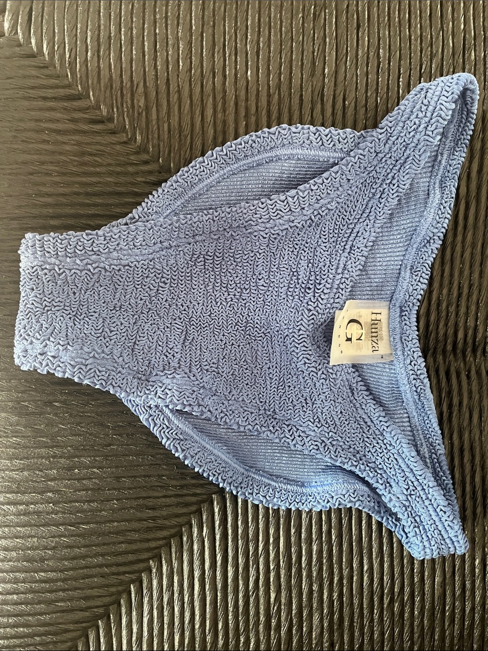 Hunza G Lilac Top with Periwinkle Blue Bottom OS Swim Set - Pristine - Picture 3 of 6